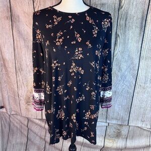 J. Jill Black Ribbed Tunic Top